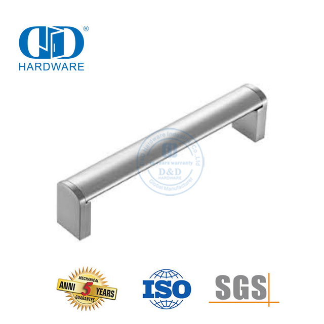 Populares accesorios del gabinete hueco cuadrado, puerta de cocina, tiradores de armario, manijas de muebles de acero inoxidable, armarios Luxury-DDFH025