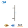 Manija de puerta de baño plateada con barra en T de acero inoxidable moderna para puerta de vidrio-DDPH031-SSS