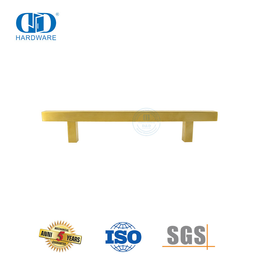 Manija larga para puerta corredera de granero, acero inoxidable, latón satinado Vintage, nuevo producto 2024, DDPH033-SB