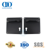 Manija de palanca de puerta de acero inoxidable con acabado plateado y placa para puerta de metal-DDTP001-MB