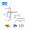 Manija de palanca de placa de puerta ovalada de acero inoxidable 304 con cerradura usada para oficina -DDTP003