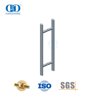 Manijas de puerta de ducha de baño de doble cara de acero inoxidable satinado 304 para puertas de vidrio-DDPH038