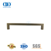 Tirador de acero inoxidable con barra cuadrada de latón antiguo de lujo para puerta de madera-DDPH034-AB