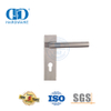 Cerradura de puerta dividida silenciosa, manija de palanca de puerta de madera para sala de estar con placa rectangular -DDTP009