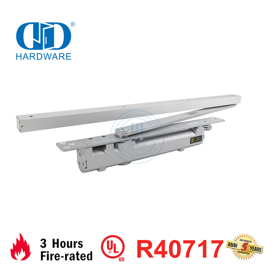 Control ajustable Certificación UL Cierrapuertas de salida superior automático de aluminio ignífugo-DDDC052