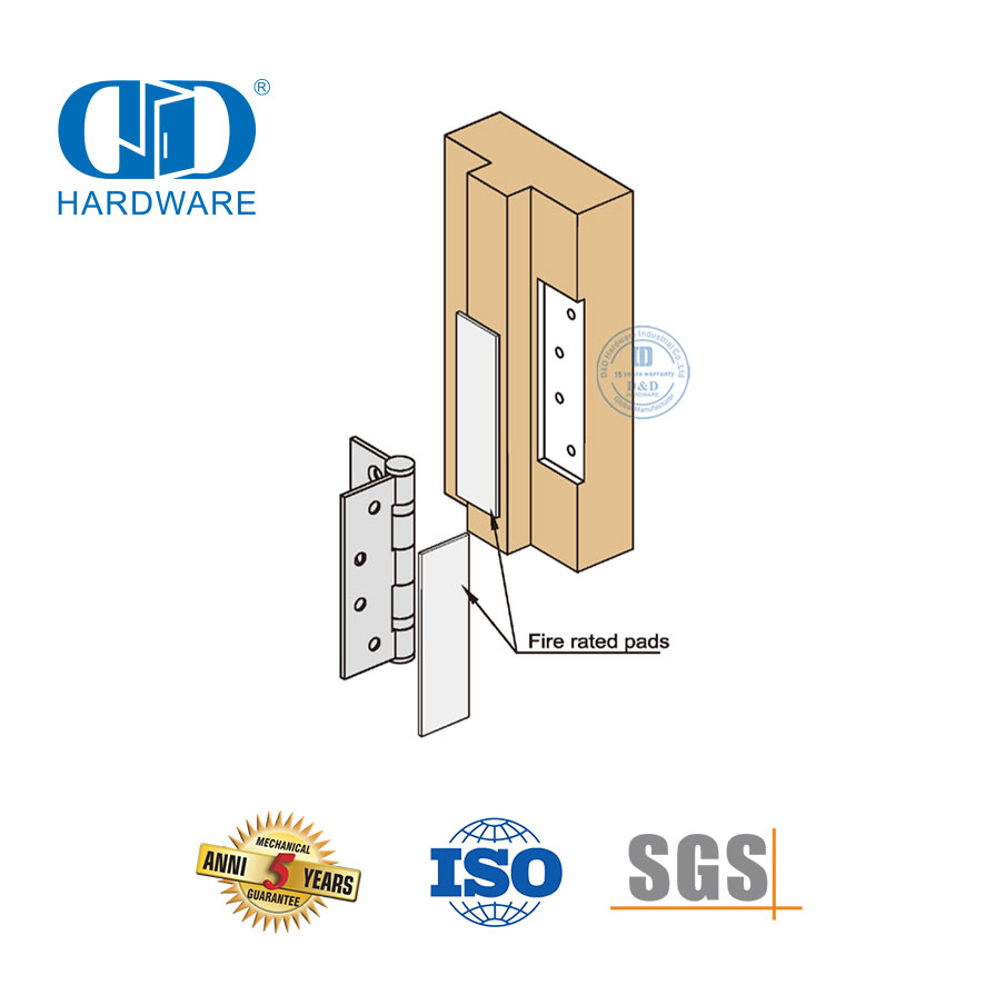 Kits de protección de bisagra de sello de puerta intumescente contra incendios de grafito expandible Almohadilla intumescente-DDIG001
