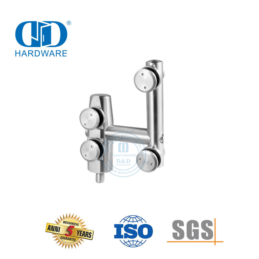 Accesorio para muebles pivotantes de puerta de vidrio de acero inoxidable Herrajes para puertas correderas pivotantes superiores-DDGP006