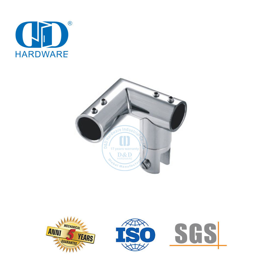 Conector giratorio plegable de hardware marino superior de acero inoxidable Accesorios Conector de soporte de panel de vidrio-DDSC040