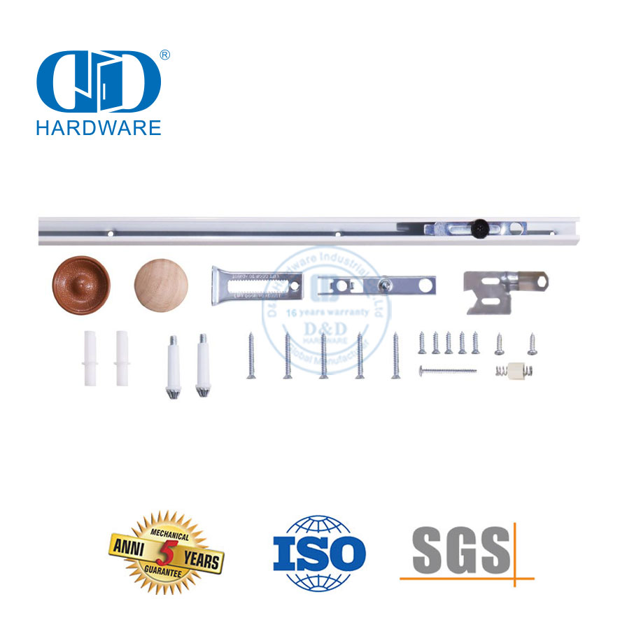 Kits de herrajes para puertas de granero plegables, modernos, personalizados, de acero inoxidable, herrajes para puertas de madera interiores-DDBD074