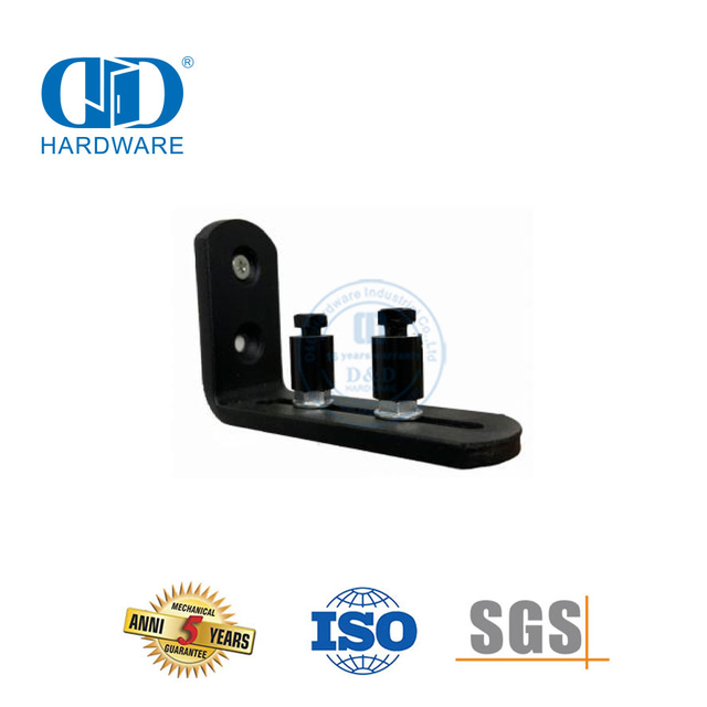 Kit doble silencioso de acero inoxidable, herrajes para puertas corredizas de Granero, juego de herrajes para puertas de granero de alta resistencia, Kit de riel-DDBD077