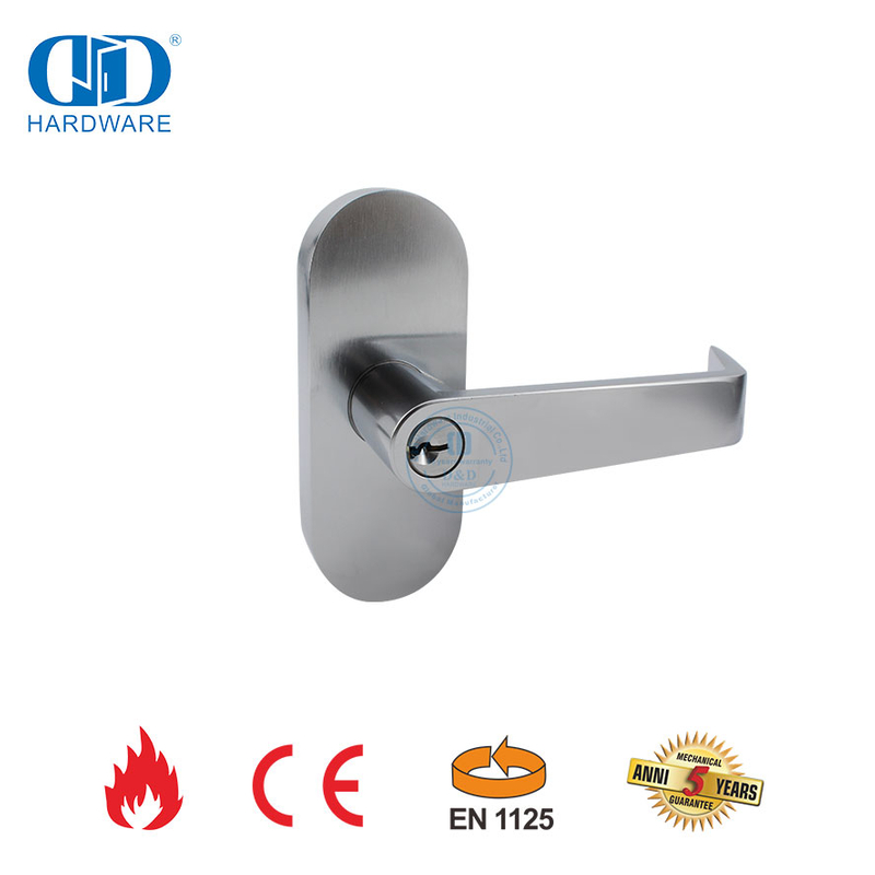 Dispositivo de salida de pánico con estructura de husillo compatible con ADA, resistente al fuego, CE, de acero inoxidable, para puerta de madera y metal-DDPD042-CE