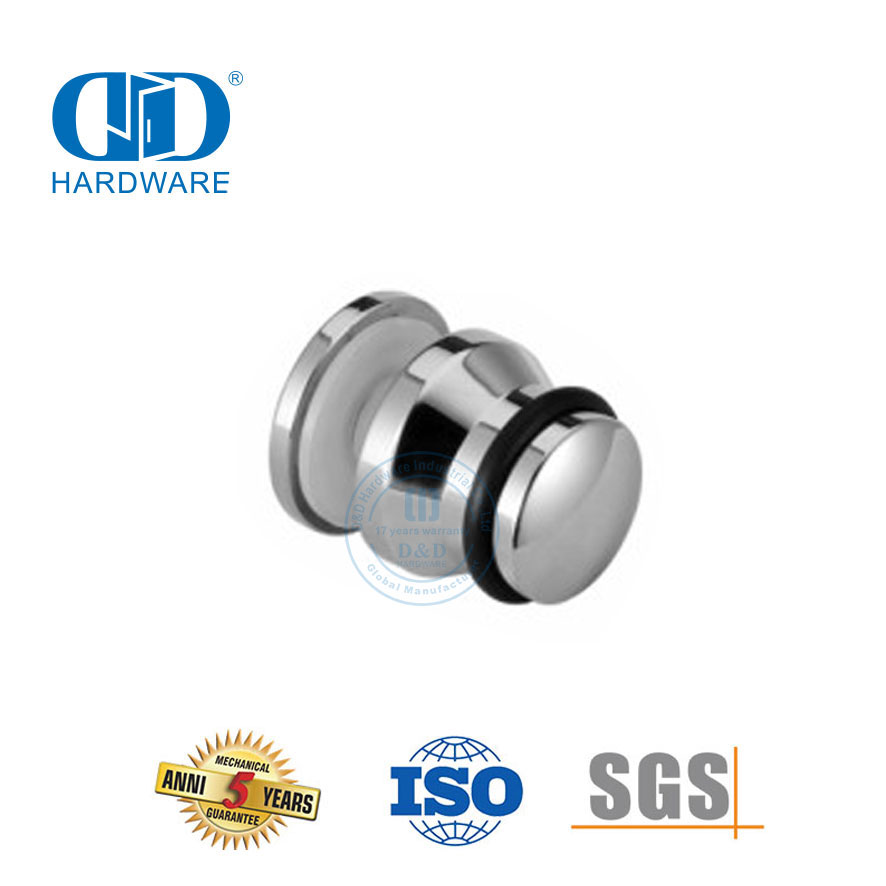 Herrajes para puertas corredizas de acero inoxidable Sistema corredizo para puertas de ducha Conector de vidrio redondo-DDSL002-4