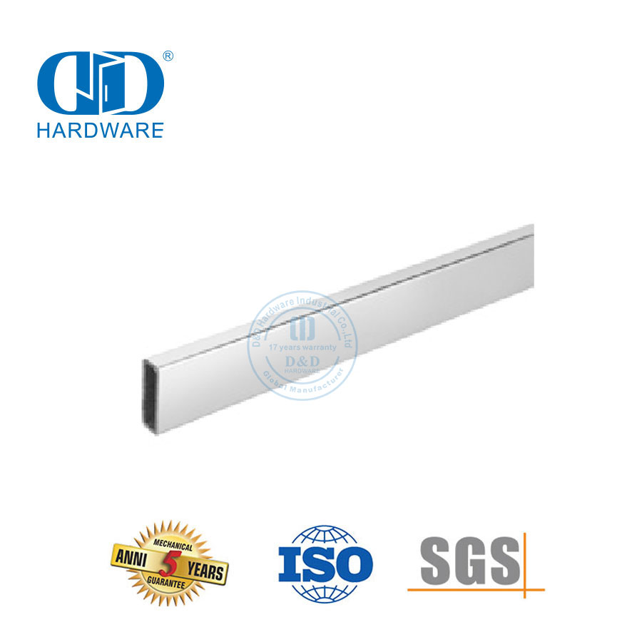 Accesorios de hardware de vidrio de acero inoxidable Herrajes para muebles Puerta corrediza de baño Tubo cuadrado-DDSL001-9