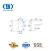 Sistema de cabina de ducha comercial de acero inoxidable, conector de soporte de Panel de vidrio, accesorios para puerta de vidrio-DDSC011