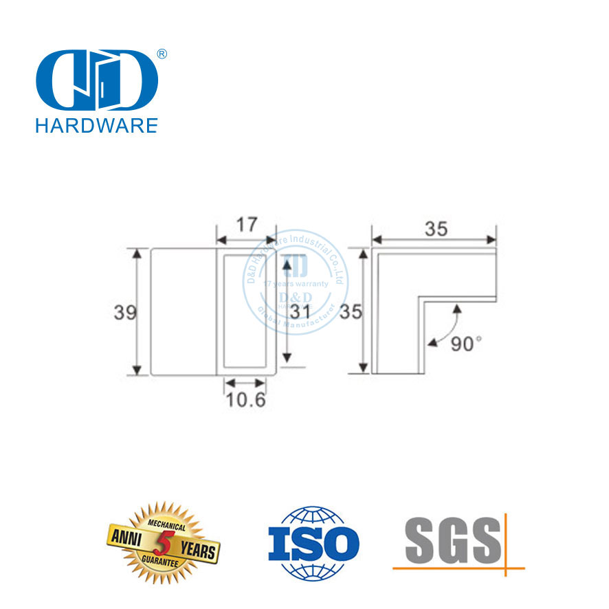 Sistema de cabina de ducha comercial de acero inoxidable, conector de soporte de Panel de vidrio, accesorios para puerta de vidrio-DDSC011