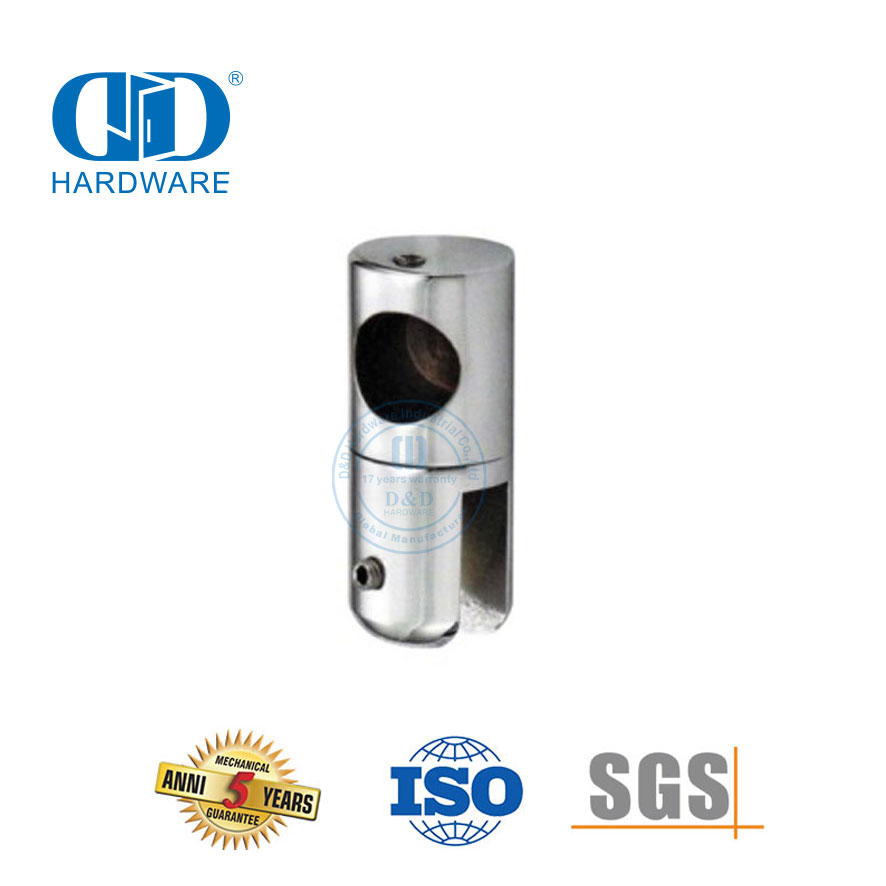 Conector de clip de abrazadera de esquina de tubo ajustable de acero inoxidable Sistema de cabina de ducha comercial-DDSC030