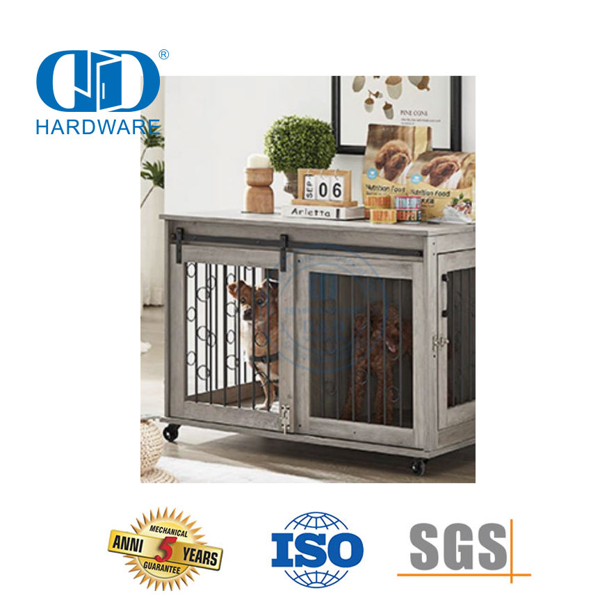 Gabinete de TV de acero inoxidable, Mini armario corredizo negro de granja, herrajes para puertas de granero, herrajes para puertas empotradas-DDBD032