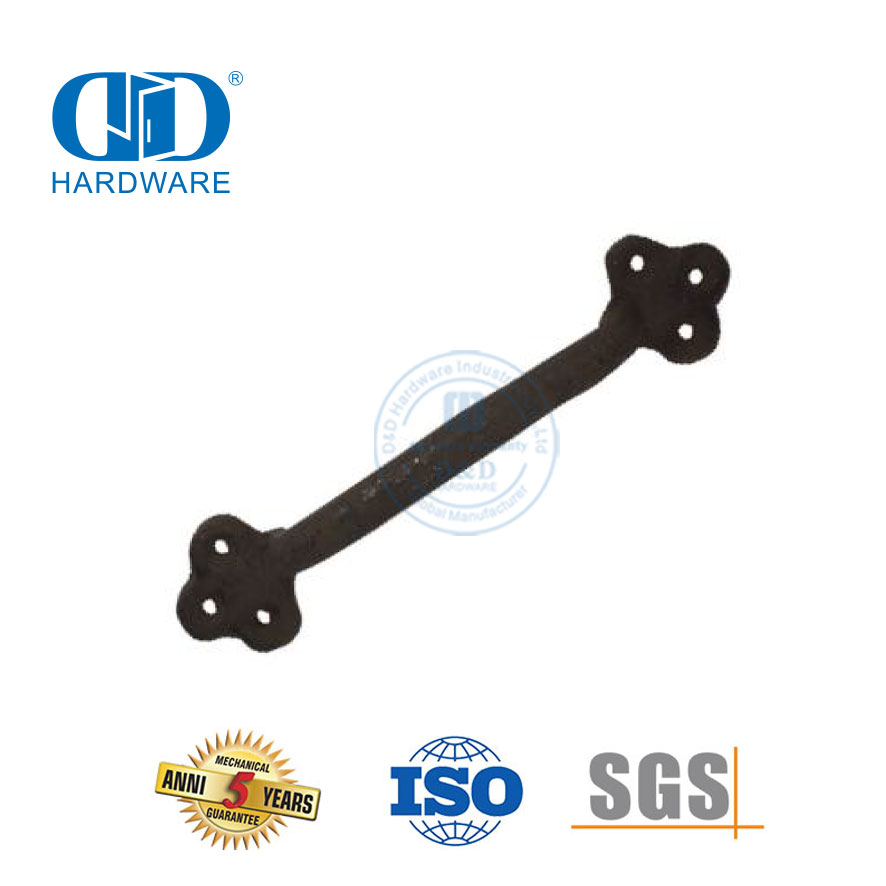 Tirador de puerta de granero de acero inoxidable, tirador de acero negro para puerta corredera de madera, tirador de gabinete, manija de puerta de doble cara-DDBD113