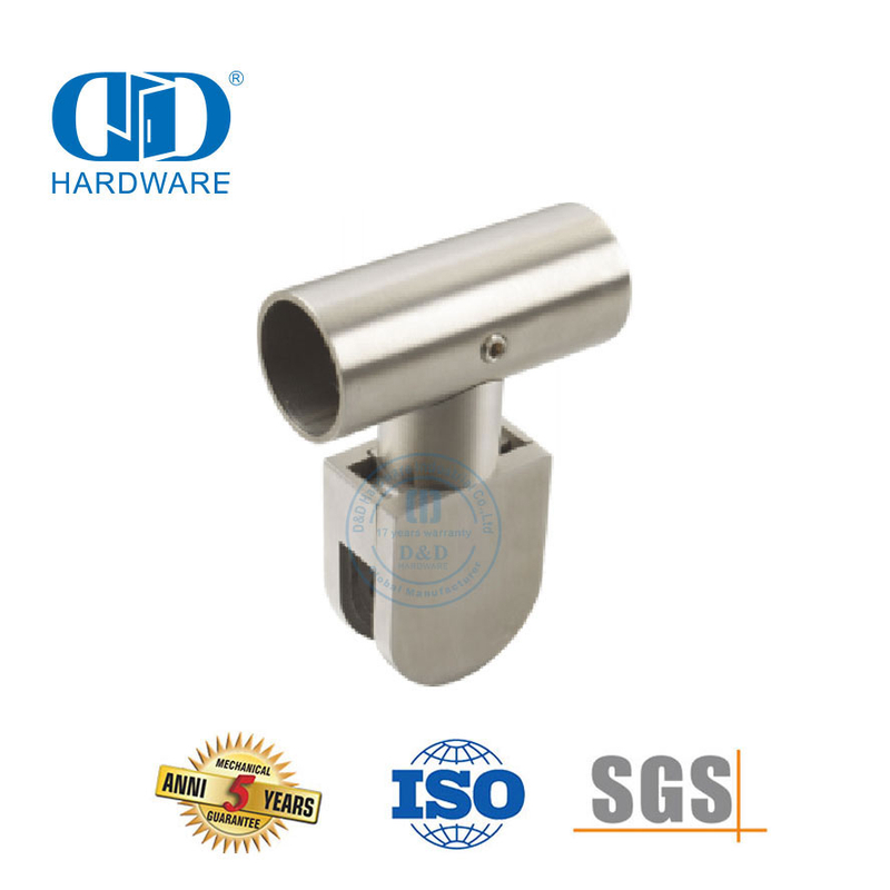 Conector de bisagra de ducha de acero inoxidable Conector de esquina de pared de vidrio Ajuste de parche Abrazadera superior de vidrio-DDWC002