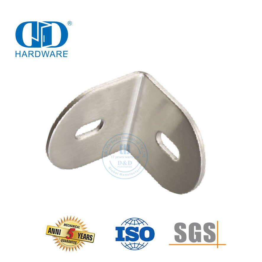 Accesorios de baño de acero inoxidable Conector de bisagra de ducha Conector de montaje de clip de esquina de pared de vidrio-DDWC001