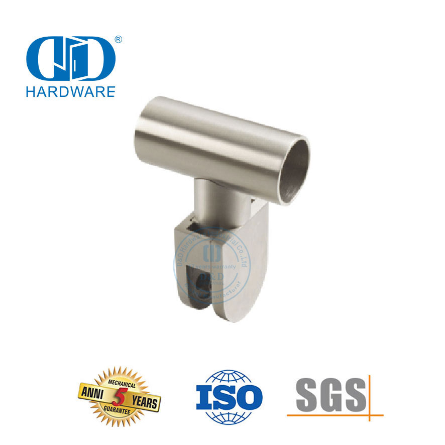 Conector de esquina de pared de vidrio de acero inoxidable Conector de vidrio con clip de esquina de tubo de abrazadera superior de vidrio-DDWC003
