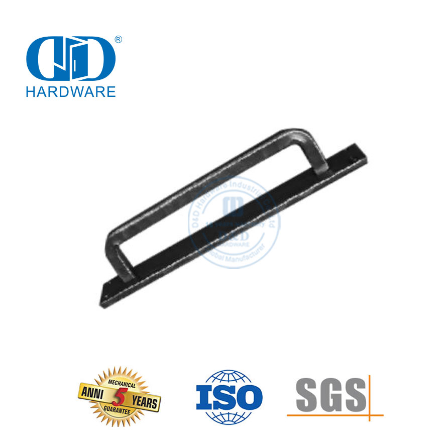 Tirador para muebles de acero inoxidable, tirador cuadrado negro para puerta corredera de Granero, tirador de empuje, herrajes para Granero, mango empotrado-DDBD106