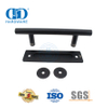 Hardware de construcción de manija de puerta de granero resistente de doble cara corrediza de acero inoxidable negro-DDBD102 negro