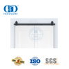 Herrajes para puertas corredizas de Granero de acero inoxidable, herrajes para muebles, Kit de herrajes para puertas de granero dobles de Color negro para puertas interiores de madera-DDBD025