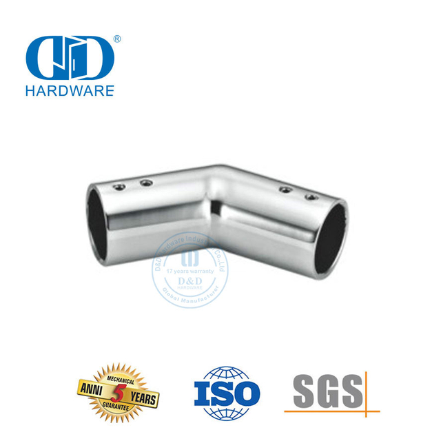 Conector de puerta de tubo de clip de soporte de tubo de vidrio de fábrica de acero inoxidable Conector de panel de vidrio-DDSC034