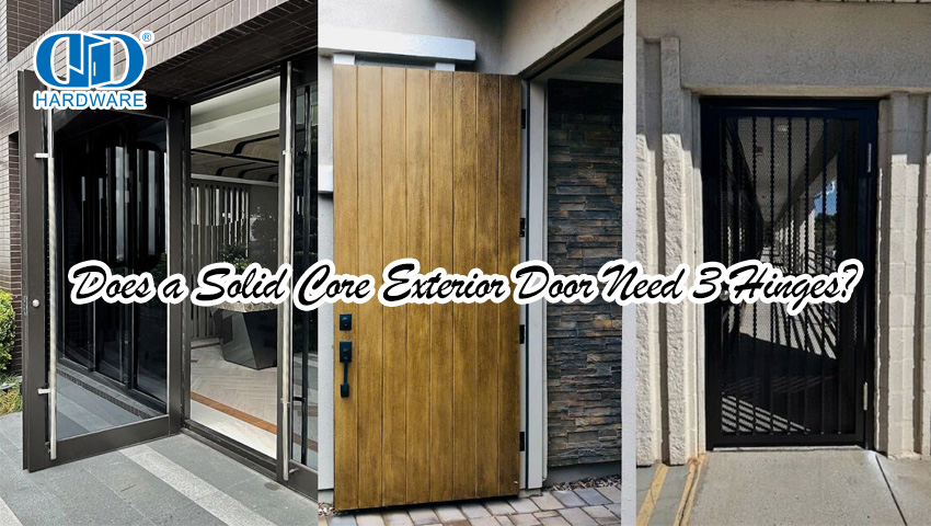 ¿Una puerta exterior de núcleo sólido necesita 3 bisagras?