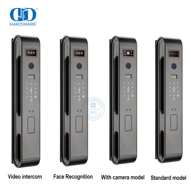 Cerradura de puerta inteligente de cara digital con huella digital y cámara inteligente de seguridad electrónica avanzada -DDEL002