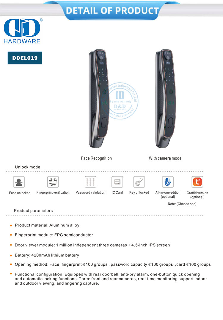 cerradura de puerta inteligente a prueba de agua