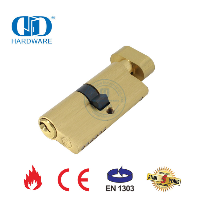 Cilindro de llave de perilla de hardware de puerta de madera con certificación EN 1303-DDLC004-70mm-SB