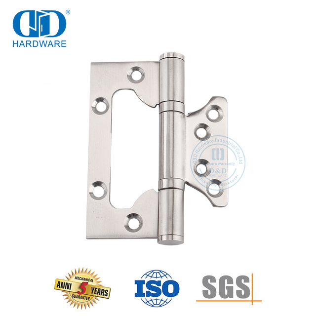 Bisagra empotrada de acero inoxidable para puerta de madera-DDSS026