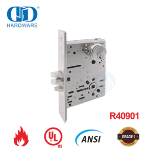 Cerradura de embutir para puerta de armario o almacén de seguridad contra incendios con certificación UL-DDAL07